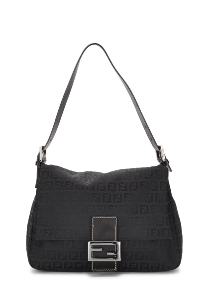 Fendi Black Zucchino Canvas Mama