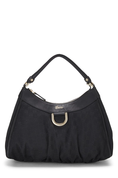 Black Original GG Canvas D-Ring Abbey Shoulder Bag