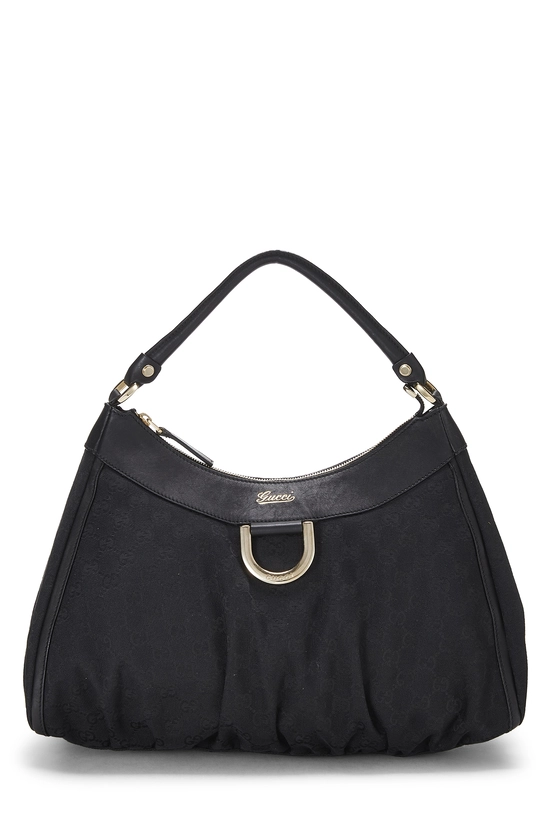 Black Original GG Canvas D-Ring Abbey Shoulder Bag, , large image number 0