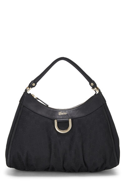 Black Original GG Canvas D-Ring Abbey Shoulder Bag