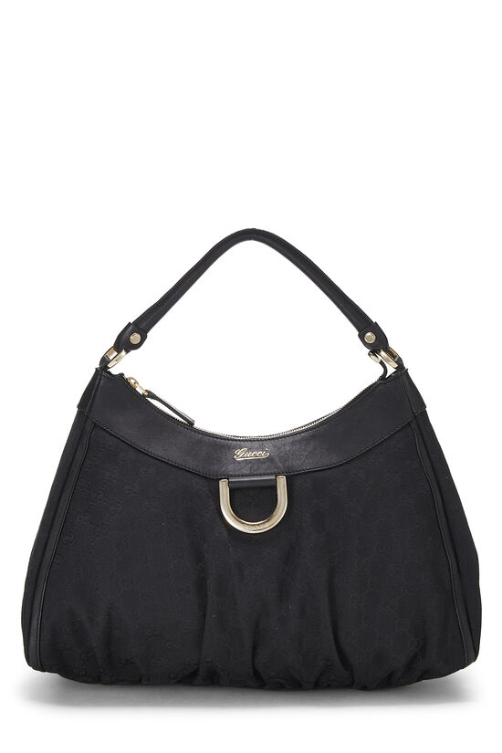 Black Original GG Canvas D-Ring Abbey Shoulder Bag, , large image number 0