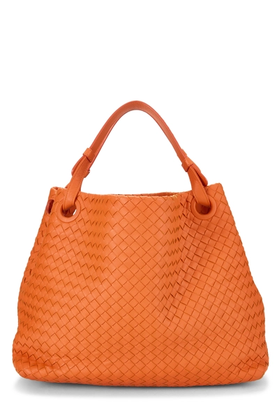 Orange Intrecciato Garda Tote Medium