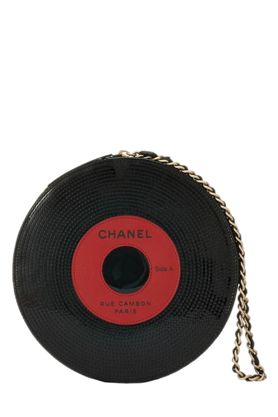 Black Patent Vinyl Record Clutch