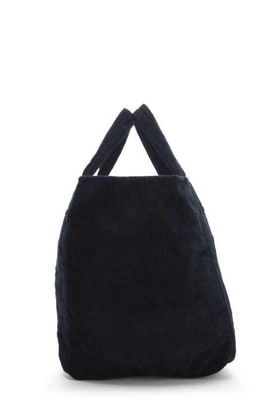 Black Terry Cloth 'CC' Tote Medium, , large image number 2