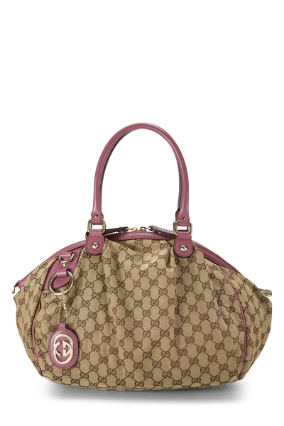 Pink Original GG Canvas Sukey Boston Handbag