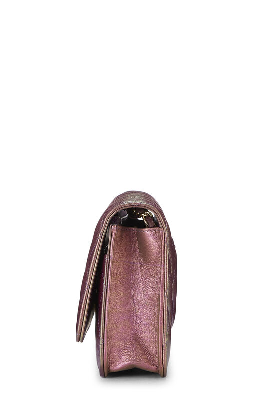 Iridescent Purple Quilted Lambskin Classic Wallet on Chain (WOC), , large image number 2