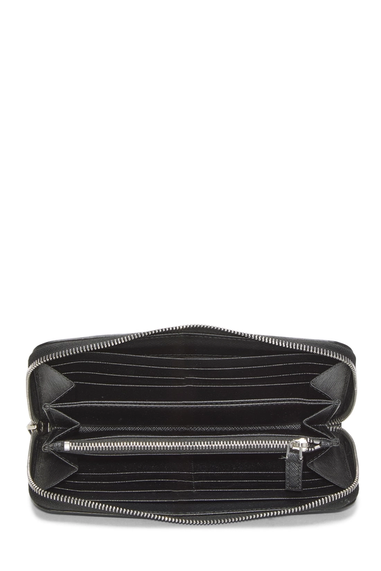 Black Saffiano Zip Around Wallet, , large image number 3