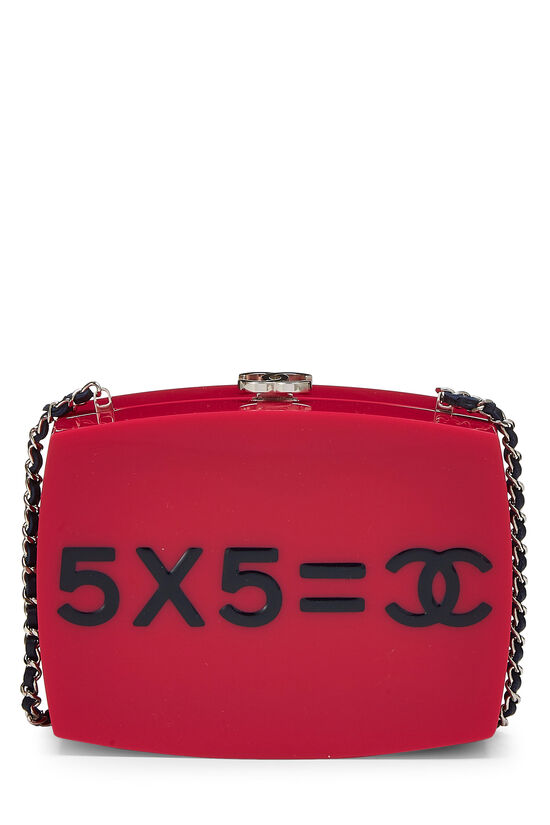 Pink Acrylic '5x5=CC' Minaudière Mini Bag, , large image number 3