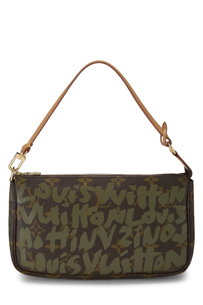 Louis Vuitton Stephen Sprouse x Louis Vuitton Green Monogram Graffiti Pochette Accessoires