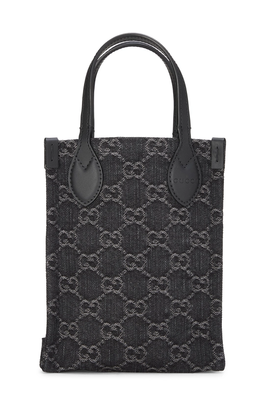 Black GG Denim Handbag, , large image number 0
