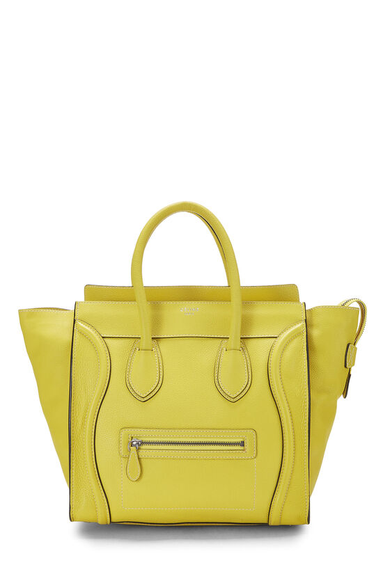 Yellow Drummed Calfskin Luggage Mini, , large image number 0
