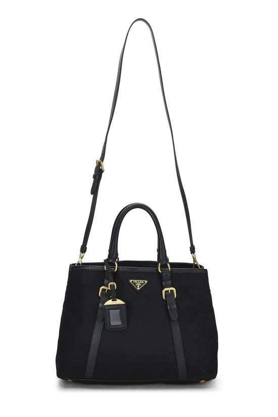 Black Nylon Convertible Tote, , large image number 1