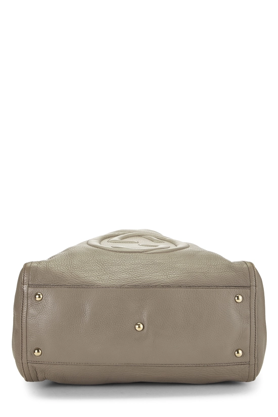 Grey Leather Soho Convertible Shoulder Bag, , large image number 4