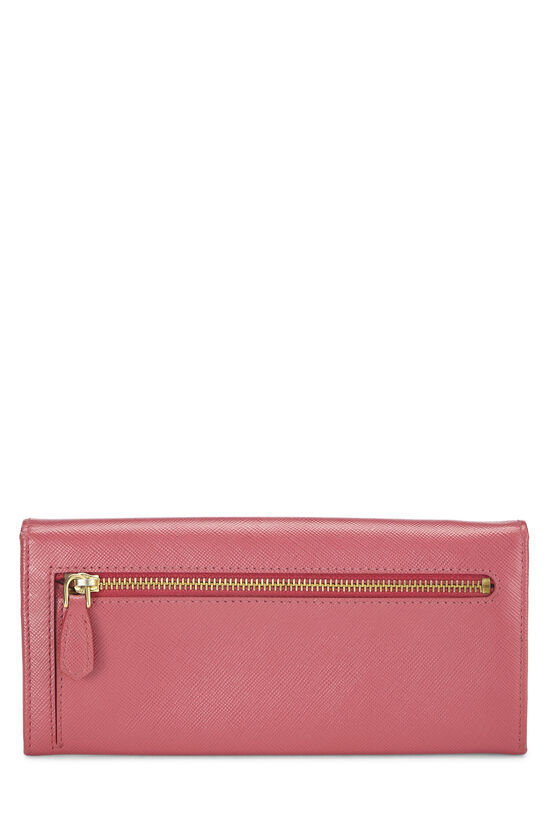 Pink Saffiano Continental Wallet, , large image number 2