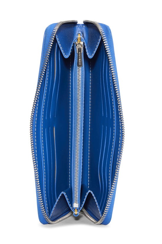Blue Goyardine Matignon Continental Zip Wallet GM, , large image number 3