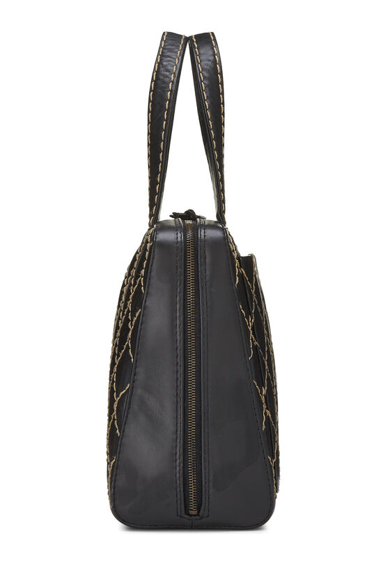Black Leather Wild Stitch Boston Handbag, , large image number 4
