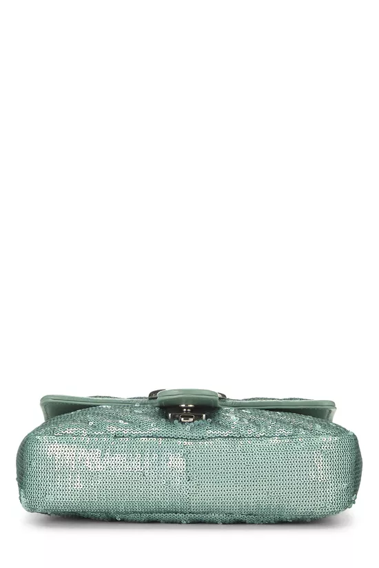 Blue Sequin GG Marmont Shoulder Bag Mini, , large image number 4