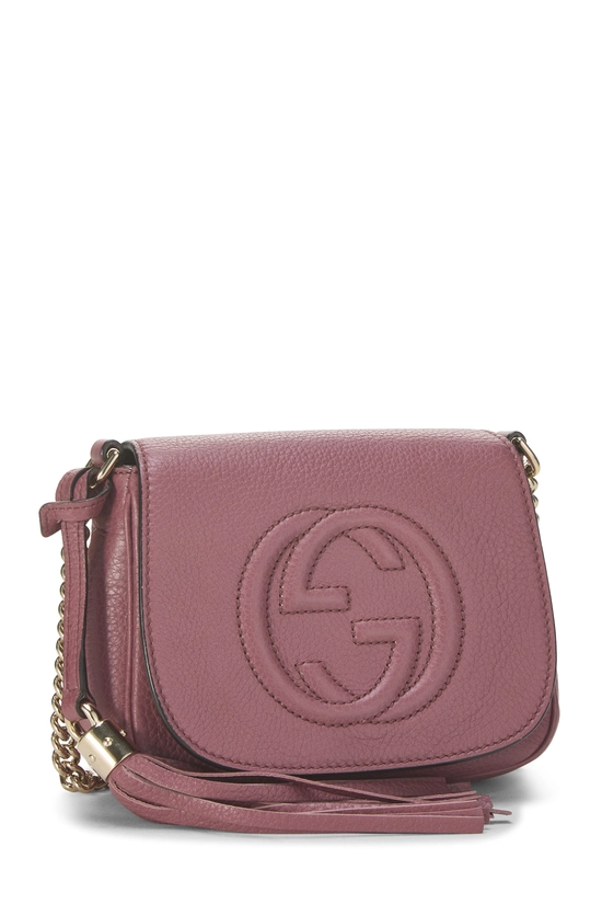 Purple Grained Leather Soho Chain Flap Crossbody Small, , large image number 1