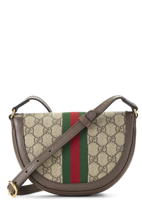 Brown GG Supreme Canvas Ophidia Crossbody Bag Mini, , large image number 3