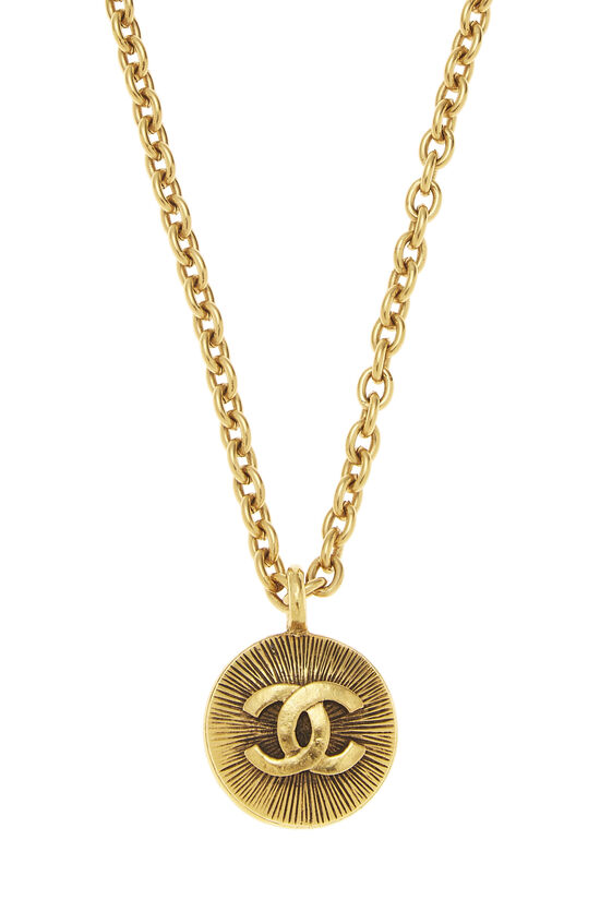 Gold 'CC' Sunburst Necklace