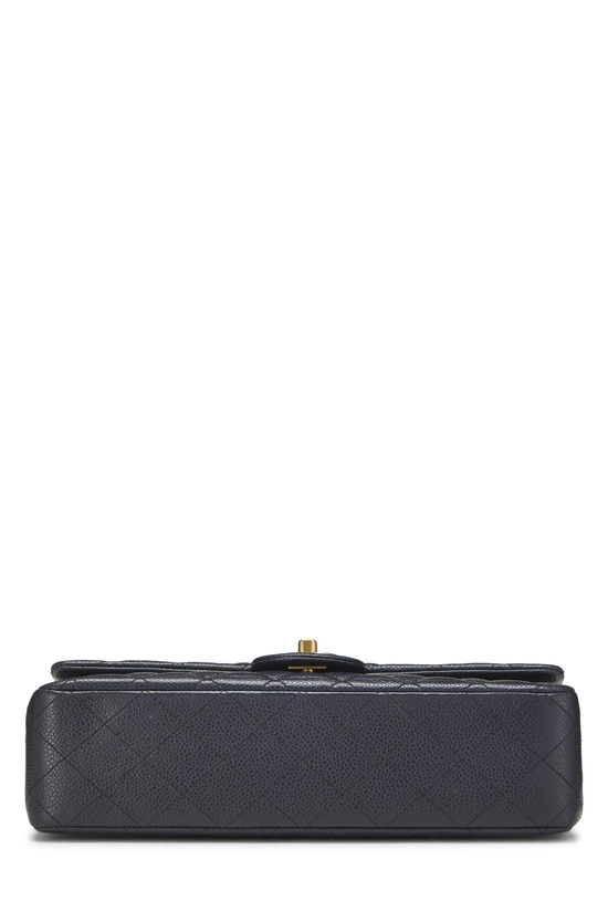 Navy Quilted Caviar Classic Double Flap Medium, , large image number 4