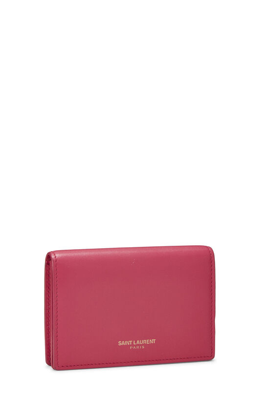 Pink Leather Cardholder, , large image number 1