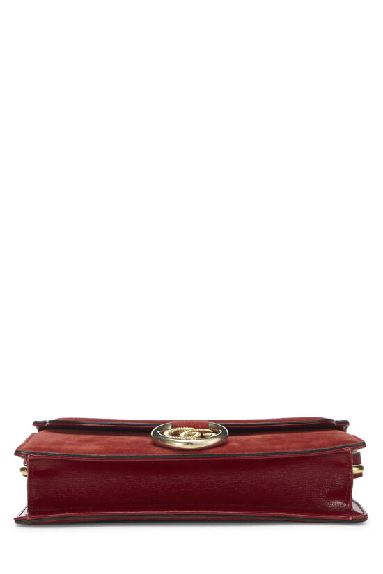 Red Suede GG Ring Shoulder Bag, , large image number 6