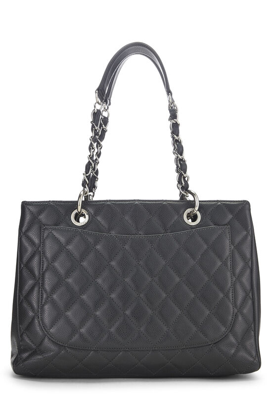 Chanel Charcoal Quilted Caviar Grand Shopping Tote (GST) Q6B0WW0FEB005