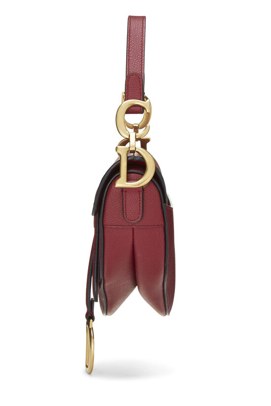 Burgundy Calfskin Saddle Bag Mini, , large image number 2