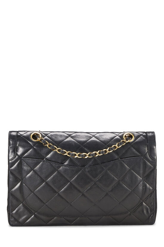 Black Quilted Lambskin Paris Limited Double Flap Jumbo, , large image number 3