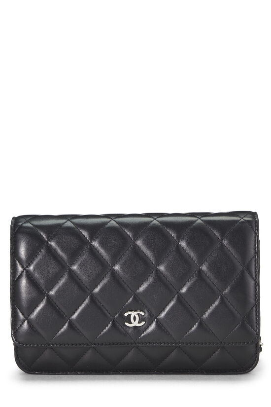 Black Quilted Lambskin Classic Wallet on Chain (WOC), , large image number 0