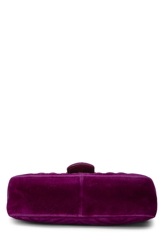 Purple Velvet GG Marmont Shoulder Bag Small, , large image number 4