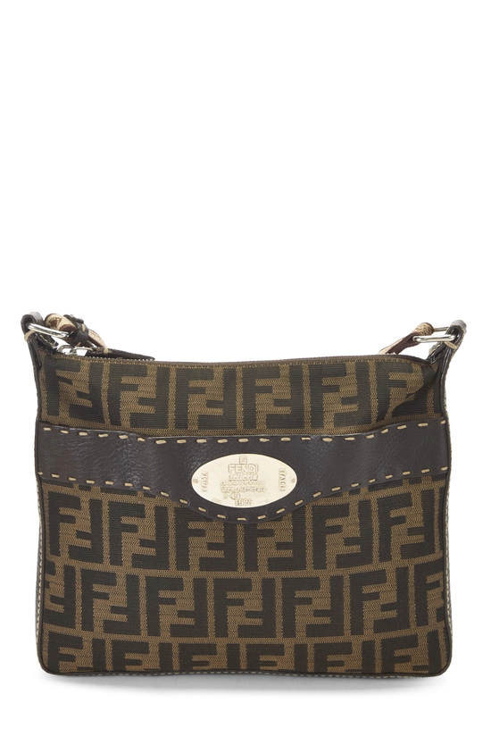 Brown Zucca Canvas Selleria Messenger, , large image number 0