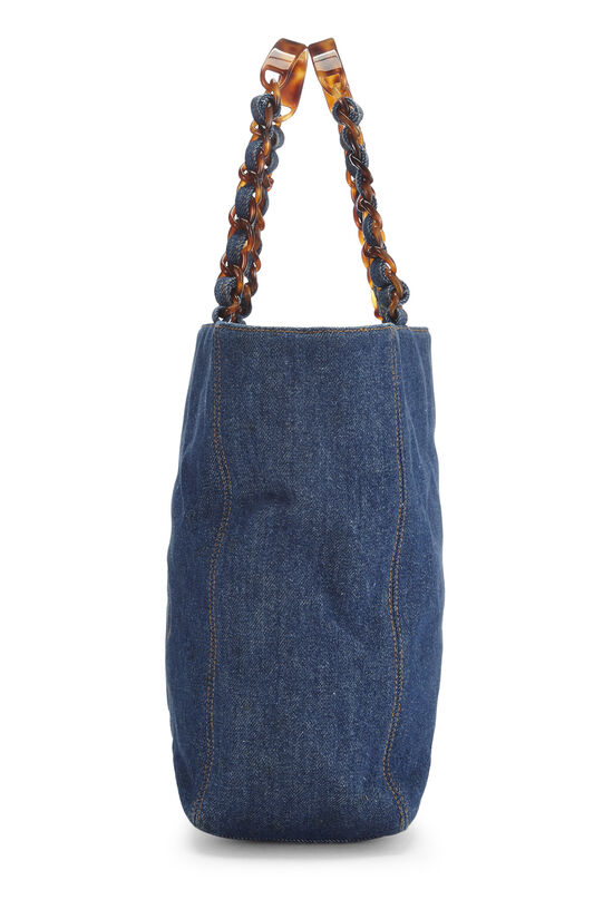 Chanel Shopping Tote Bags Blue Cotton ref.655204 - Joli Closet