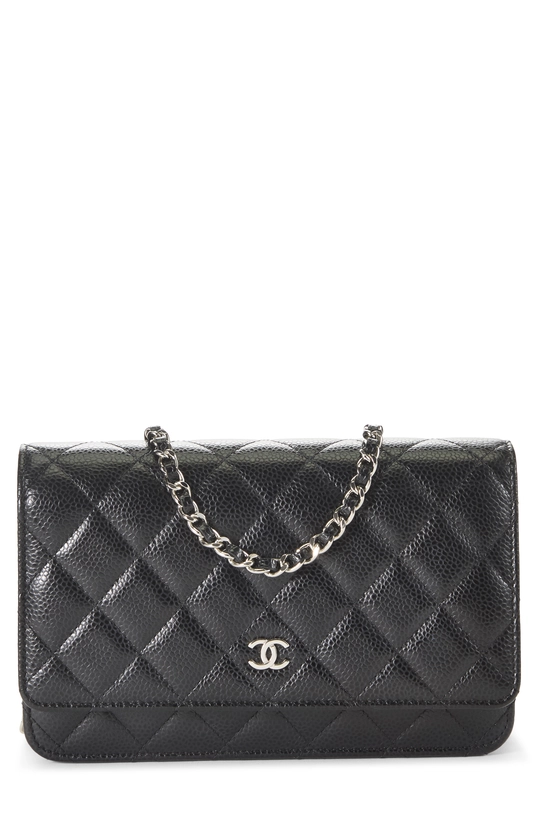 Black Caviar Classic Quilted Wallet On Chain (WOC), , large image number 0