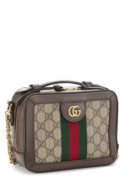 Gucci Brown GG Supreme Canvas Ophidia Top Handle Shoulder Bag Mini — photo 2