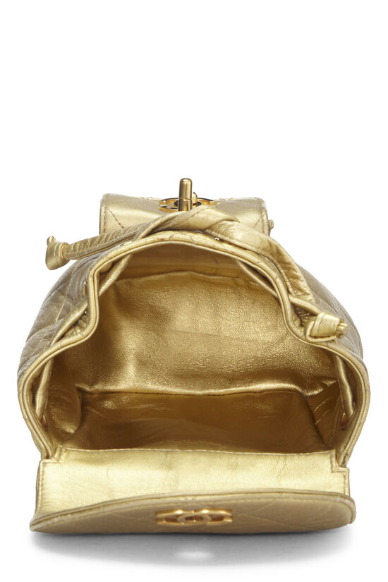 Gold Quilted Lambskin Classic Backpack Mini, , large image number 6