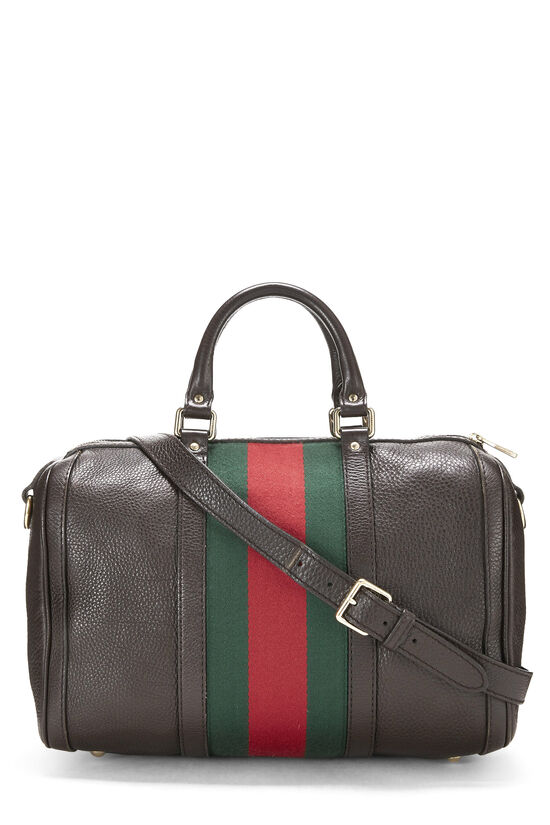 Gucci Brown Leather Boston Handbag Medium QFB23YJY07086