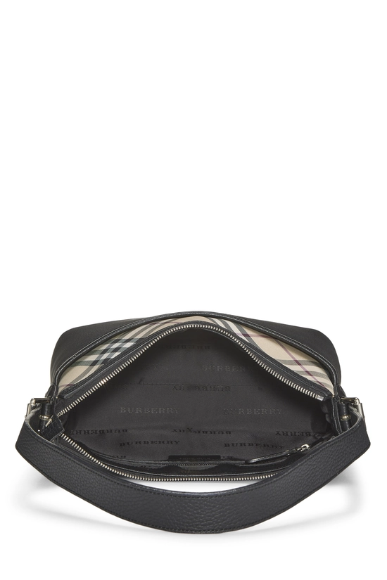 Pre-Owned Black Nylon Check Satchel Shoulder Bag Q3B1NF21KB02N