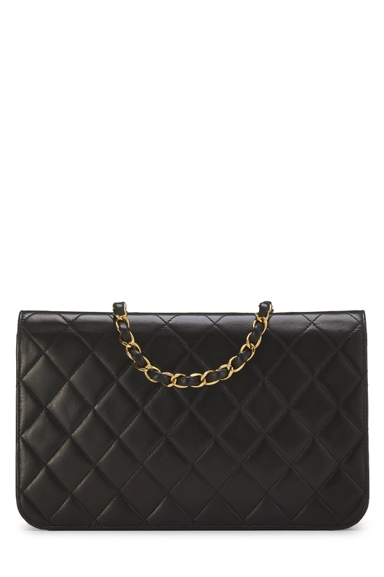 Black Quilted Lambskin Snap Full Flap Small, , large image number 3