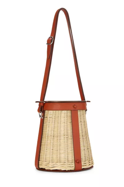 Terre Battue Wicker Farming Picnic Bag, , large