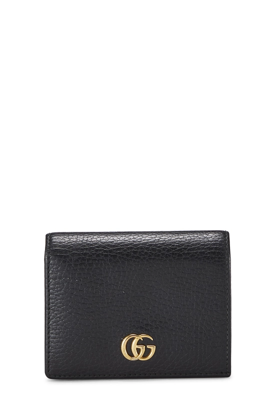Black Leather GG Card Case, , large image number 0