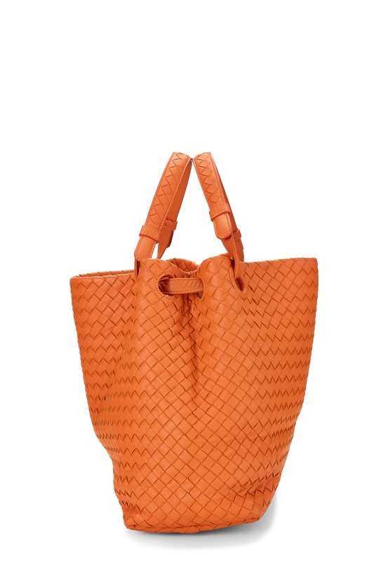 Orange Intrecciato Garda Tote Medium, , large image number 2