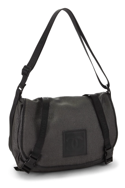 Grey Canvas Sportline Messenger, , large