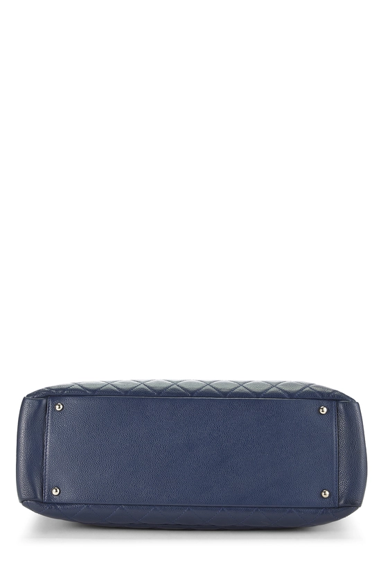 Navy Quilted Caviar Grand Shopping Tote (GST) XL , , large image number 4