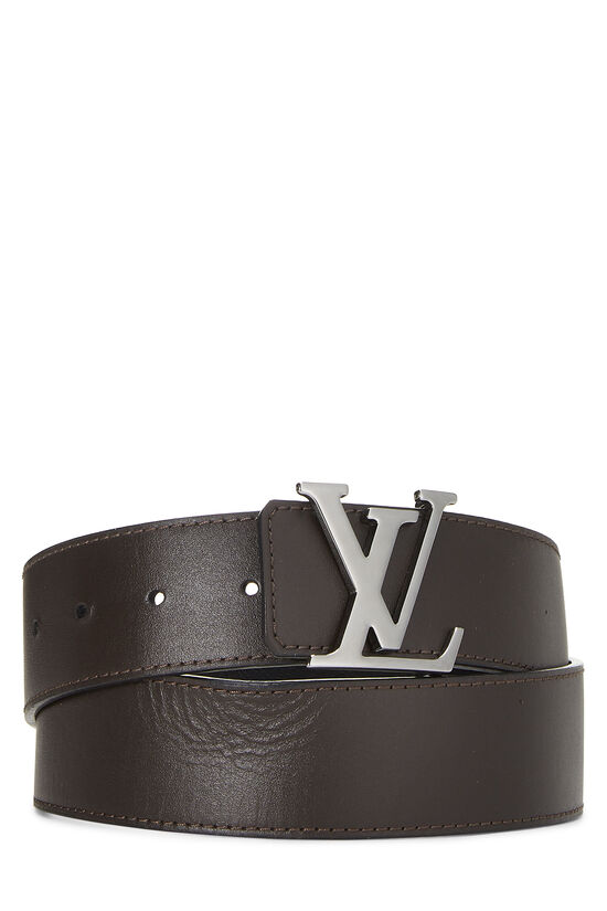 Brown Leather LV Initiales Ceinture, , large image number 0