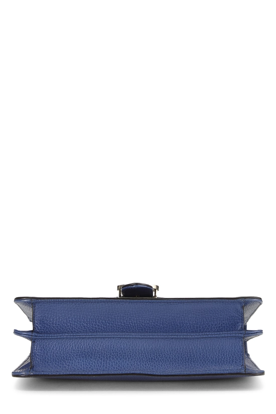 Pre-Owned Blue Leather Interlocking Crossbody Large QFBJWK1LBB00G