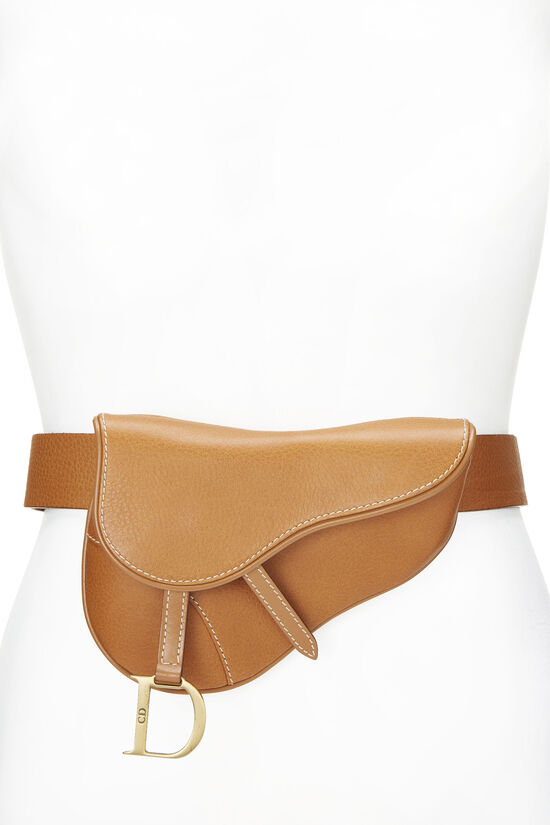 Brown Leather Saddle Belt Bag, , large image number 0