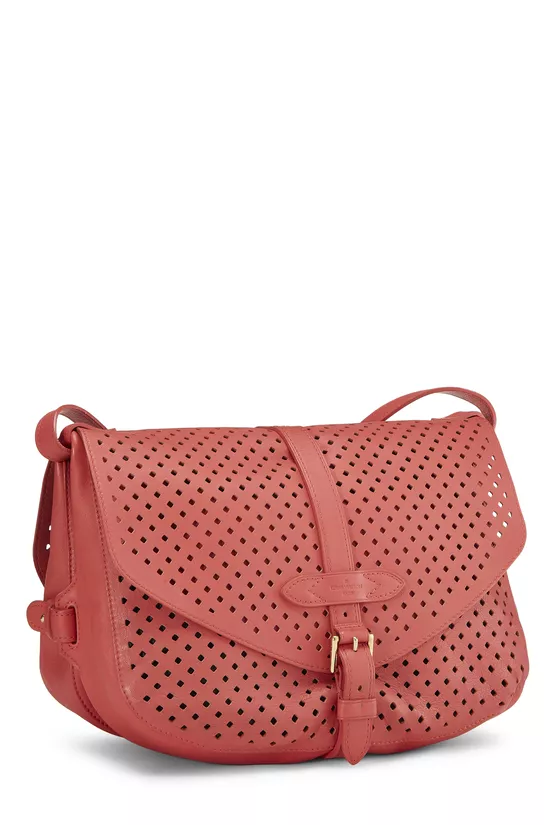 Pink Perforated Leather Saumur 30, , large image number 2