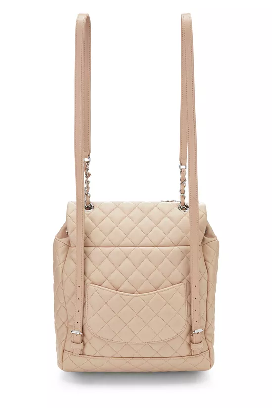 Beige Quilted Lambskin Urban Spirit Backpack Large, , large image number 3